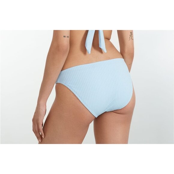 Sanctuary Swim Refresh Rib Hipster Bikini Bottom Ring Detail Celeste Blue L - Picture 2 of 6